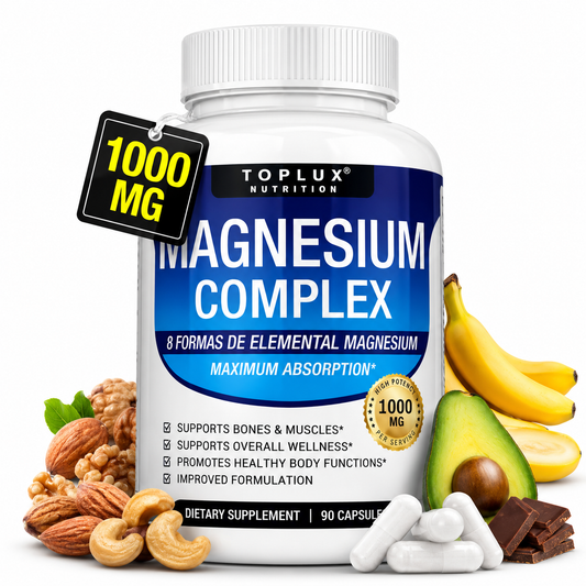 MAGNESIUM COMPLEX-TOPLUX:La fórmula premium de 8 magnesios🔥💤